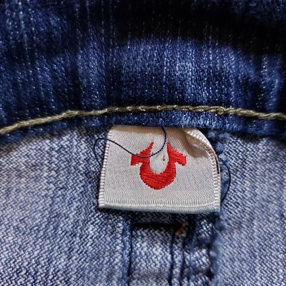 True Religion Women Jeans 33 Billy Bootcut Hindu God Durga Embroidered Flap - Picture 8 of 14